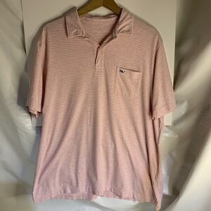 Vineyard Vines Classic Fit Pima Cotton Pin Pocket Logo Lightweight SS Polo Men L